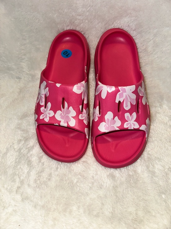 Hoka Other - Hoka Pink Floral Slide Sandals with White Flower UNISEX-men’s 10- women’s 12